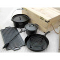 Hot sale cast iron camping cookware set